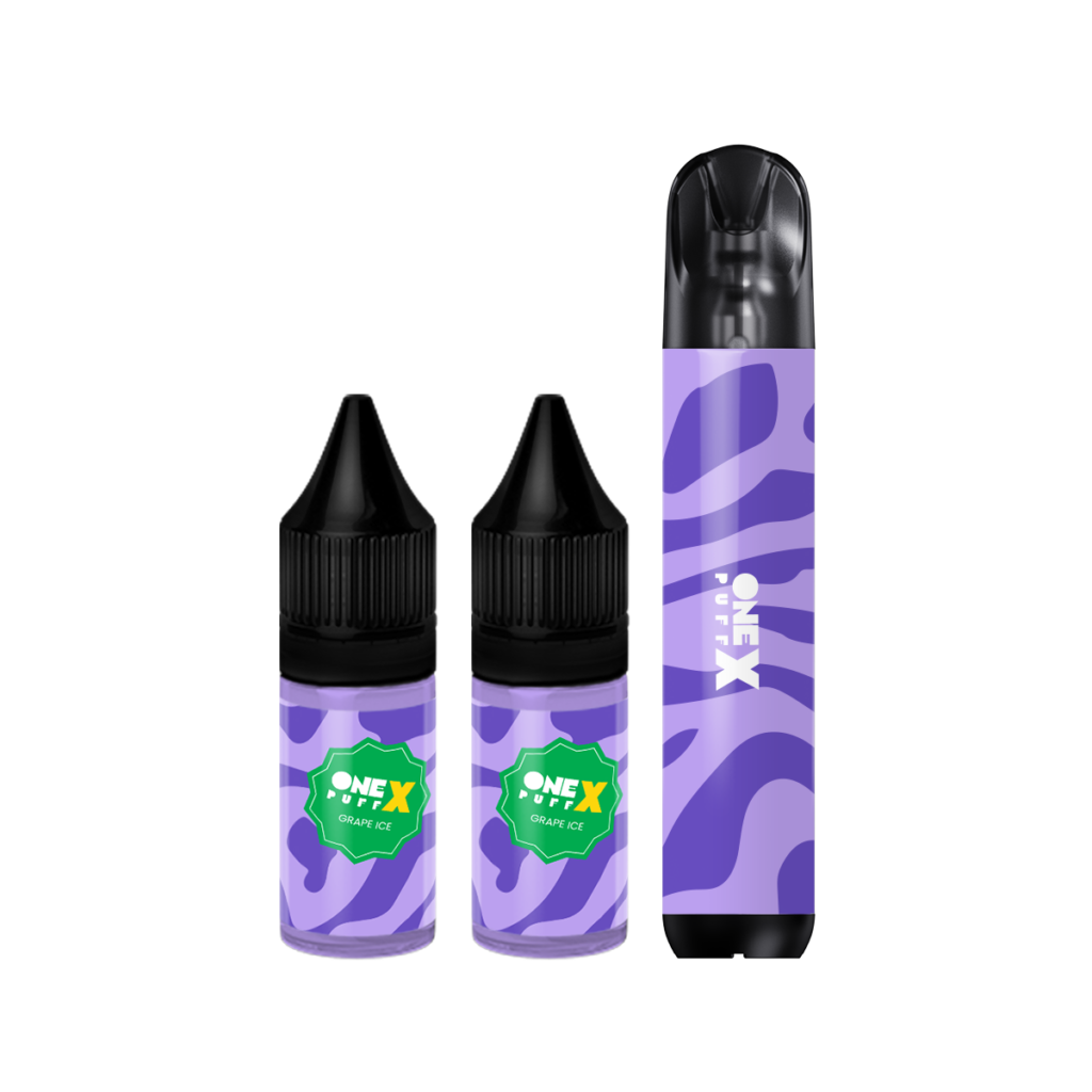 țigara electronica One Puff X reîncărcabilă cu aromă de Grape Ice si 10.000 de puffs