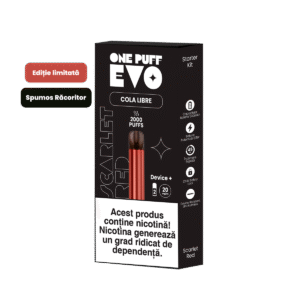 Kit One Puff Evo Scarlet Red cu capsule Cola Libre - Ediție limitată